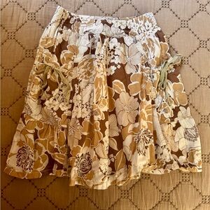 Mossimo Supply Co Tan Cream Skater Mini Skirt